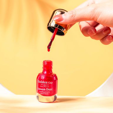 Esmalte para uñas a base de aceite con tapa dorada 13 rosa brillante -  Miniso