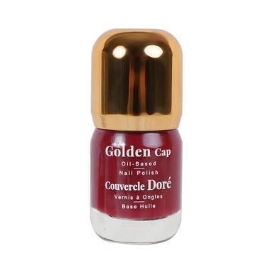 Esmalte para uñas a base de aceite con tapa dorada 05 rojo violeta -  Miniso