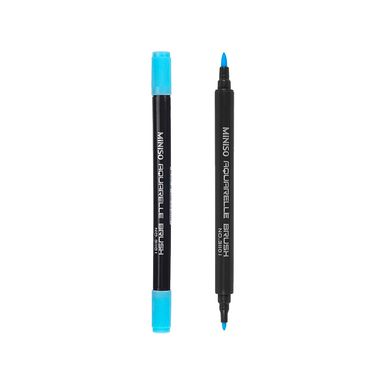 Plumón a base de agua doble punta cielo -  Miniso