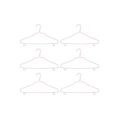Paquete de gancho para ropa de adulto con ganchos rosa 6 pzs - Miniso