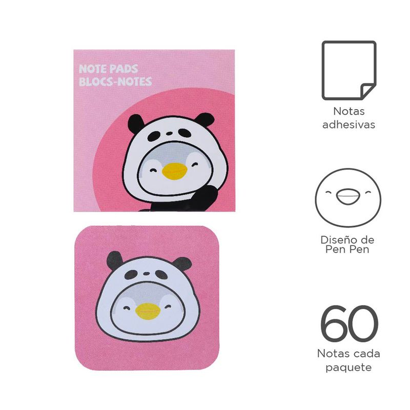Post-it-blocs-de-notas-con-anillo-serie-mini-family-animal-cosplay-day-pen-60-hojas-2-paquetes-Miniso-3-12344