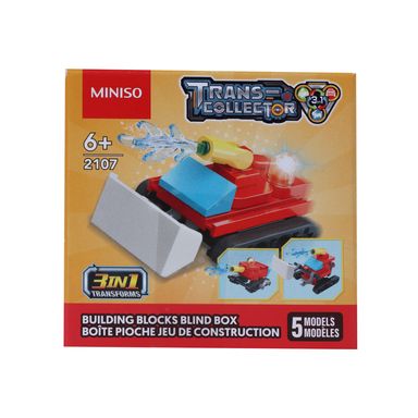 Blind box juguetes 4 cm bloques de construcción en caja escuadron de bomberos 3 en 1 (5 modelos variados) - Miniso