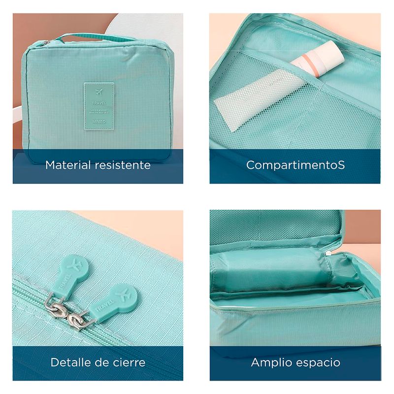 Organizador-de-viaje-sencillo-verde-Miniso-6-3724