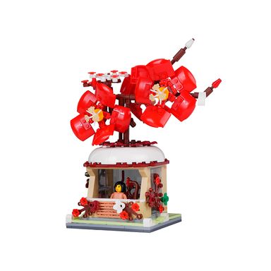 Bloques de construcción de la serie escaparates flores flor de ciruelo 271 piezas - Miniso