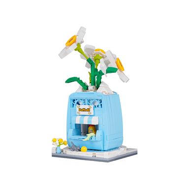 Bloques de construcción de la serie escaparates flores narciso 369 piezas 12cm x 9cm x 14cm - Miniso