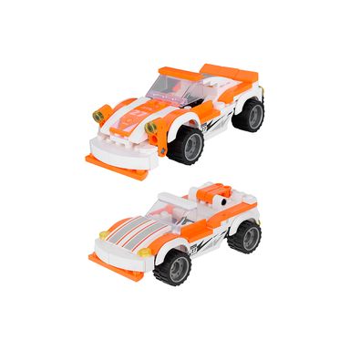 Bloques miniboy de construcción de coches de carreras 2 en 1 naranja miniso -  Miniso