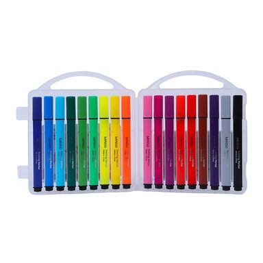 Juego de marcadores triangulares grandes de 18 colores -  Miniso