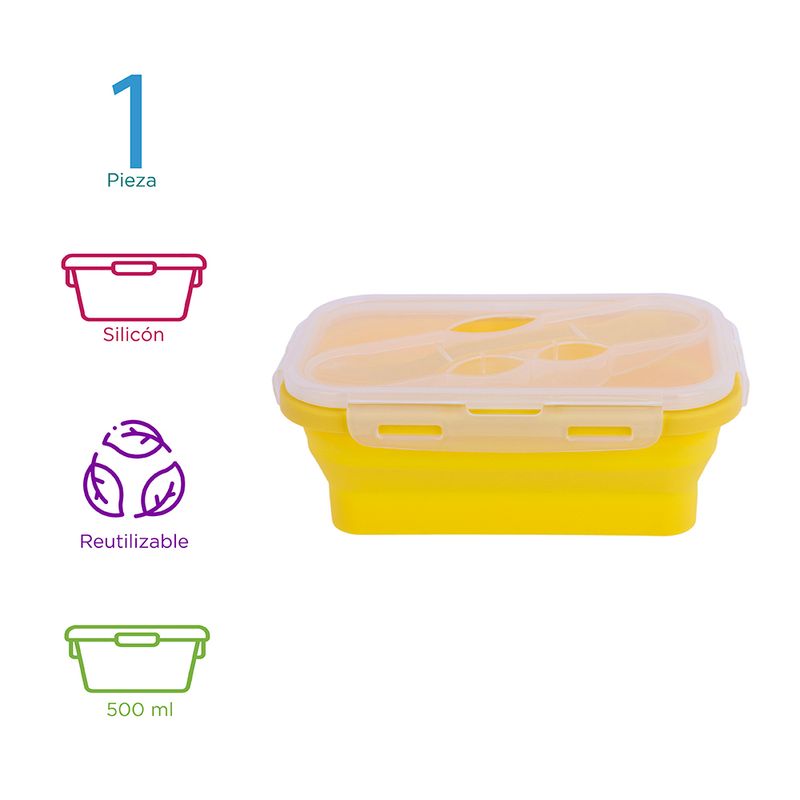 Topper Plegable para Alimentos Box Lunch Amarillo