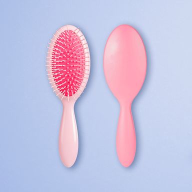 Bicolor cushion hair brush pink -  Miniso