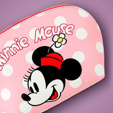 Cosmetiquera forma media luna mickey mouse disney minnie rosa -  Disney