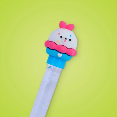 Lapicero de gel con purpurina de la serie sweet bunny 0.5 mm azul mini family - Miniso