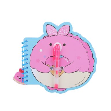 Libretas y cuadernos mini family sweetheart bunny series con alambre con lápiz y colgante azul 15cm mini family - Miniso