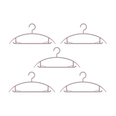 Gancho para ropa de plastico de color solido minimalista 5 pcs rosa 41 cm -  Miniso