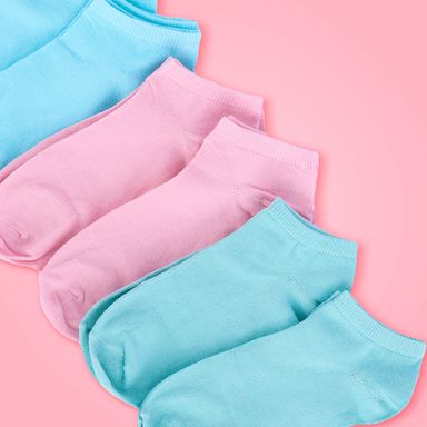 Medias para mujer miniso 6 pares azul rosa verde -  Miniso
