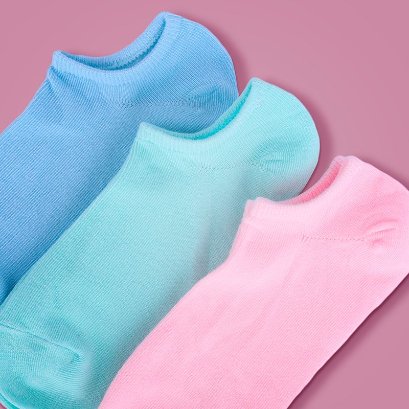 Medias-para-mujer-miniso-3-pares-azul-rosa-y-verde-Miniso-2-10817