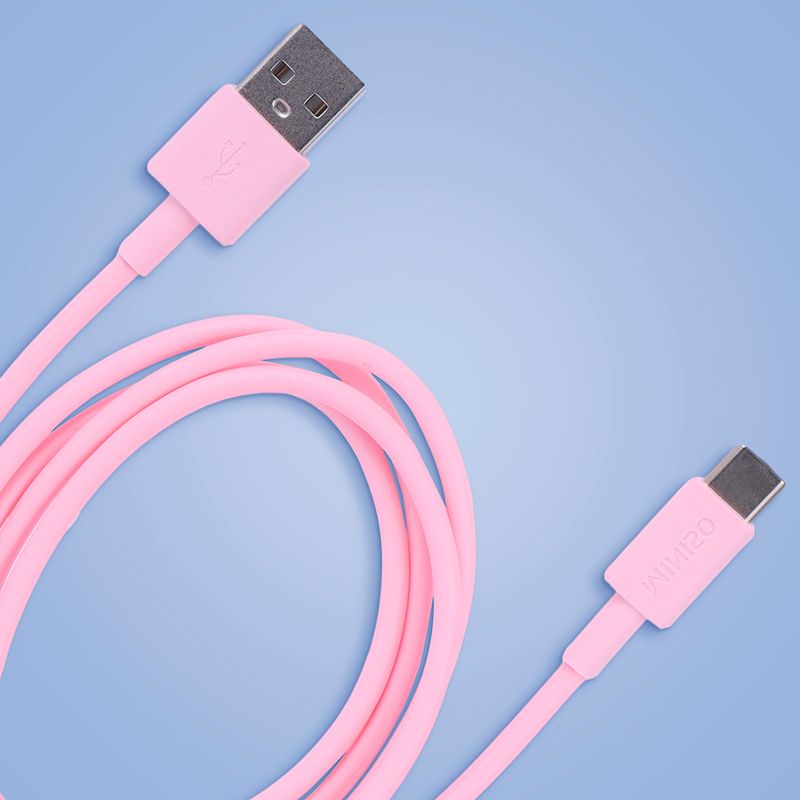 Cable-de-datos-tipo-c-rosa-1m-miniso-Miniso-2-12383