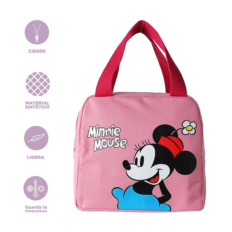 Lonchera Junior Minnie Rosa Para Niña Disney