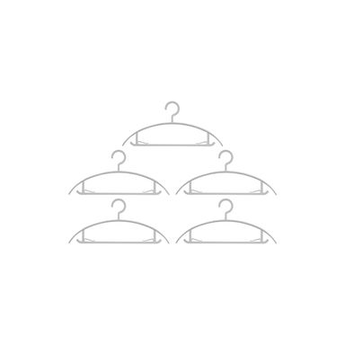 Gancho para ropa de plastico de color solido minimalista 5 pcs gris 41 cm -  Miniso