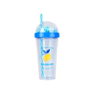Tomatodo de plastico de la serie de limón con sorbete 420 ml 9.4x9.4x26 cm -  Miniso