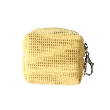 Monedero cuadrado con textura tipo waffle miniso amarillo -  Miniso