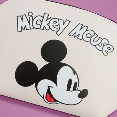 Cosmetiquera forma media luna mickey mouse disney mickey beige -  Disney