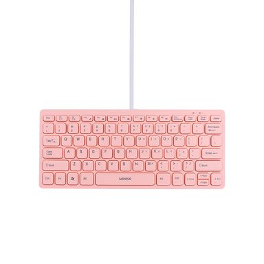 Mini teclado con cable portátil modelo mk82 rosa miniso -  Miniso