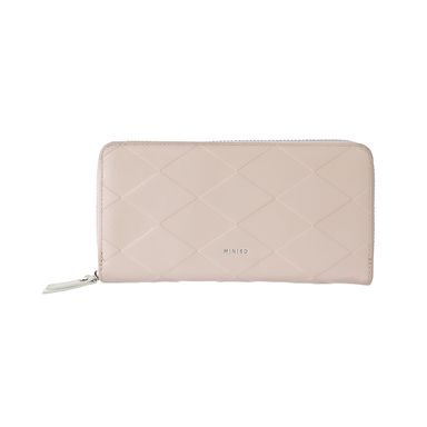 Cartera para mujer larga diseño de rombos en relieve miniso rosa - Miniso
