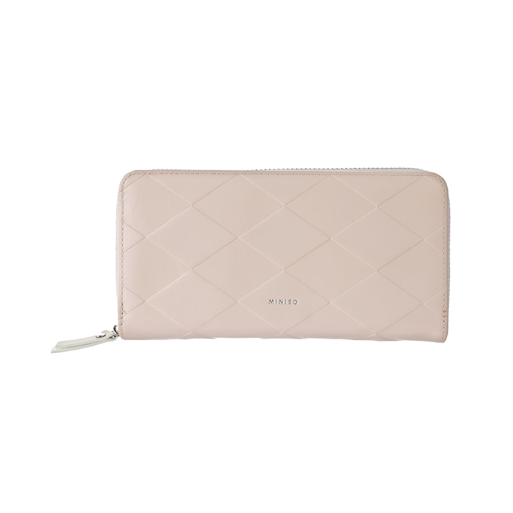 Cartera Corta para Mujer Miniso Bloques Geometricos Fucsia