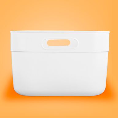 Caja de plástico con tapa grande blanco -  Miniso
