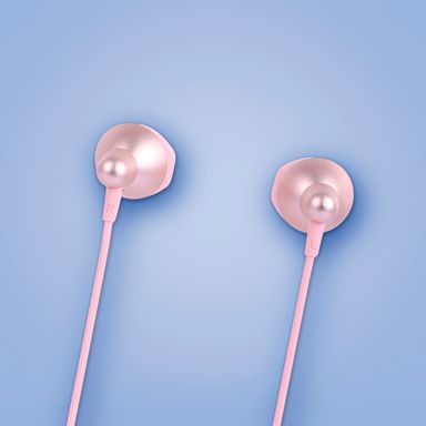 Audífonos jack rosa 120 cm auriculares de 3.5 mm - Miniso
