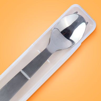 Kit de tenedor y cuchara blanco 2 pzas -  Miniso