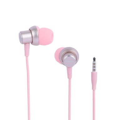 Audífonos metálicos stereo r3 rosa -  Miniso