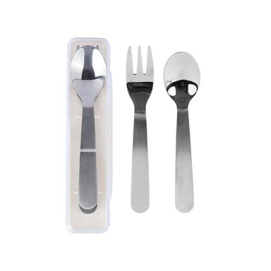 Kit de tenedor y cuchara blanco 2 pzas -  Miniso