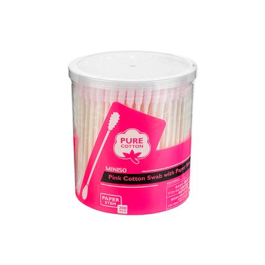 Hisopos de algodón rosa 200 pzas - Miniso