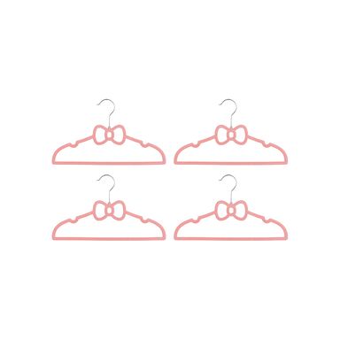 Paquete de ganchos para ropa infantil con moño 4 pzs - Miniso
