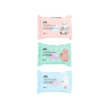 Toallas húmedas we bare bears collection 4.0 20 toallas x 3 paquetes -  We Bare Bears
