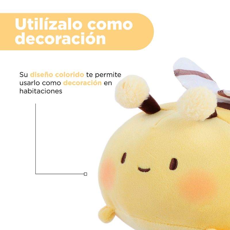 Peluche-mini-family-safari-series-6-3in-insectos-abeja-amarillo-18cm-Miniso-5-13112