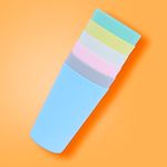 Paquete-de-vasos-ecol-gico-multicolor-6-pzs-blanco-celeste-lila-amarillo-plomo-verde-Miniso-3-2401