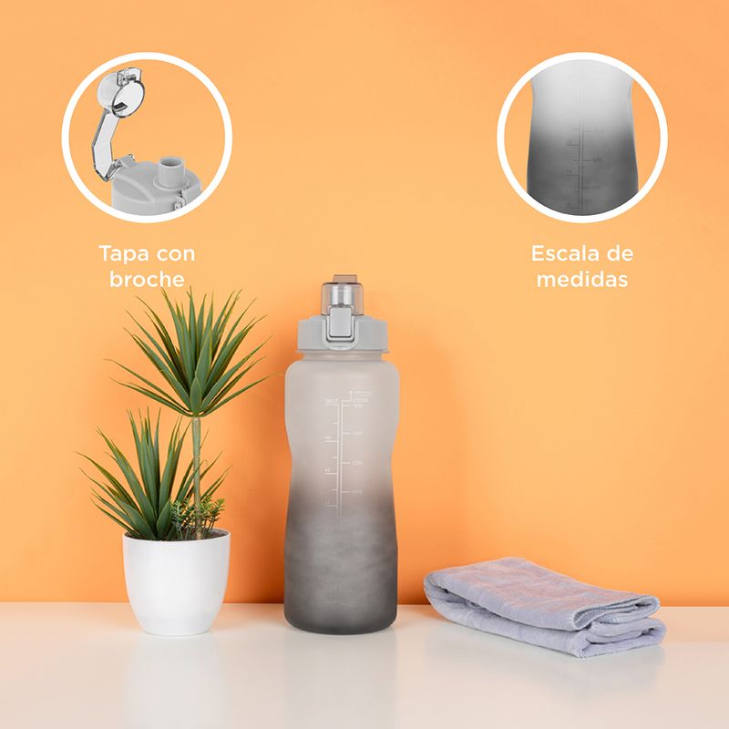Tomatodo-de-plastico-de-gran-capacidad-colores-degradado-con-asa-blanco-y-negro-2L-Miniso-6-8586