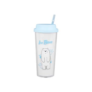 Vaso de plástico con sorbete oso polar 550 ml -  We Bare Bears