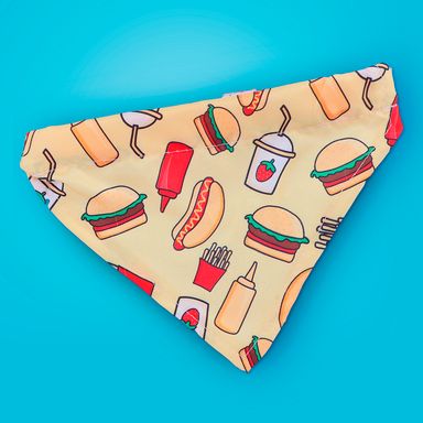Bandana con diseño de comida snacks 22.5cm x 15.5cm -  Miniso