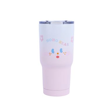 Vaso de acero hoho bear summer sparkling ice series 580 ml rosa 55.5x41.5cm -  Miniso