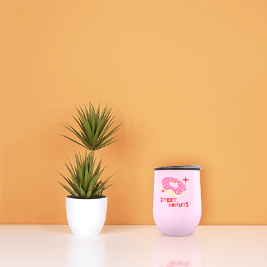 Vaso de acero inoxidable impreso 350 ml dona -  Miniso