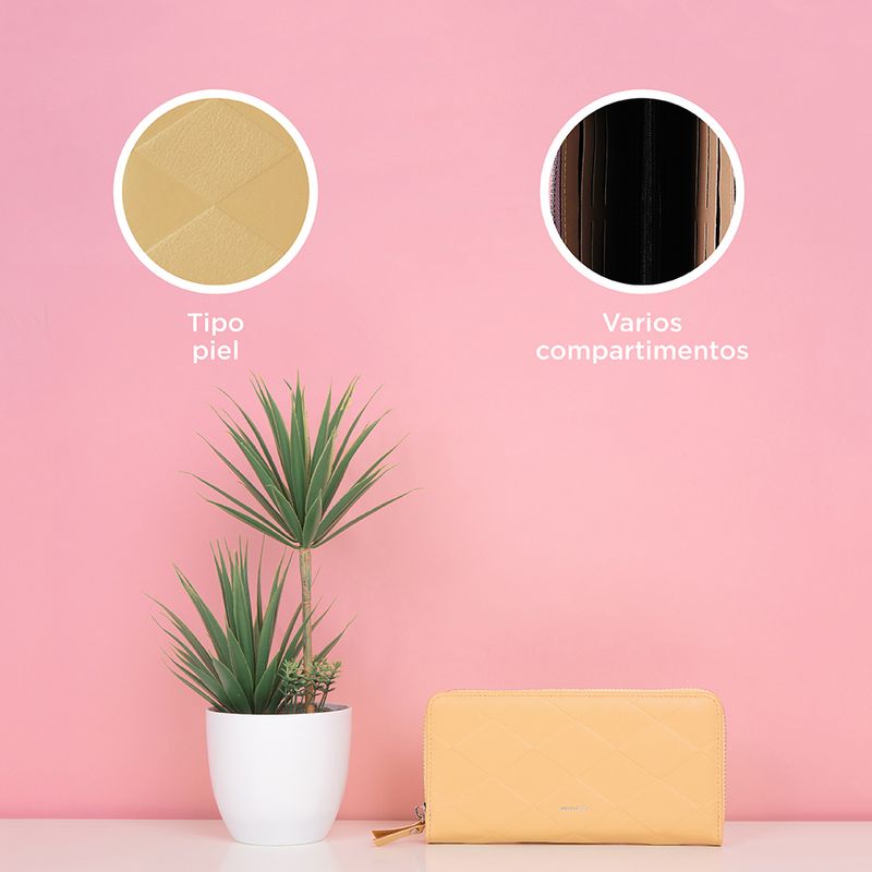 Cartera-para-mujer-larga-dise-o-de-rombos-en-relieve-miniso-amarillo-Miniso-5-13362