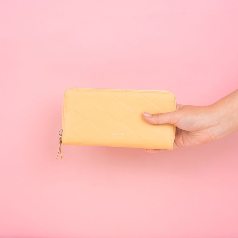 Cartera-para-mujer-larga-dise-o-de-rombos-en-relieve-miniso-amarillo-Miniso-7-13362