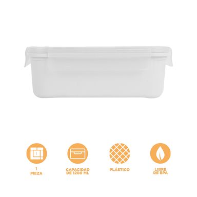 Taper para lunch rectangular de gran capacidad 1200 ml gris 56x46cm -  Miniso