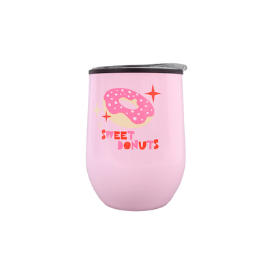 Vaso de acero inoxidable impreso 350 ml dona -  Miniso