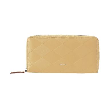Cartera para mujer larga diseño de rombos en relieve miniso amarillo -  Miniso