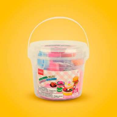 Plastilina con caja de plástico 14cm x 14cm x 12.5cm -  Miniso