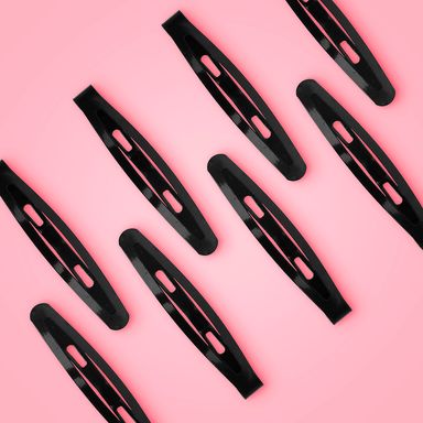 Set de broches para el cabello miniso negro 8 pzas -  Miniso